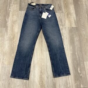 DL1961 Emilie Straight Jeans Size 30x31 Blue‎ High Rise Stretch Eco Denim Y2K